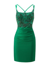 Royal Blue | Bodycorn Short Spaghetti Strap Jersey Homecoming Dress