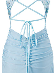 Bodycorn Short V Neck Jersey Homecoming Dress