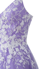 Aline Short Glitter Tulle Homecoming Dress with Appliqued