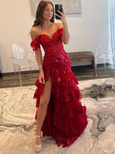 Bodycon Off the Shoulder Long Lace Prom Dress (Lace-up Back)