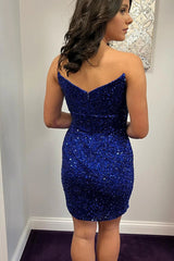 Veda |Bodycorn V Neck Sequins Homecoming Dress