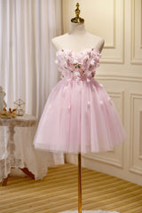 A-line Tulle Short Homecoming Dress