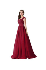 A-line Chiffon Lace Bridesmaid Dresses, Evening Gowns, Prom Dresses