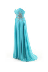 A-line Sweetheart Beading Chiffon Bridesmaid Dress, Prom Dress, Evening Gown