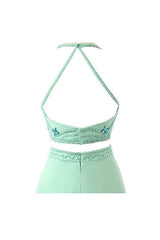 A-line Two Pieces Chiffon Prom Dresses, Evening Dresses