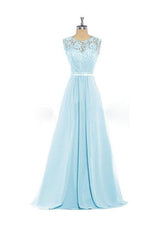 Baby Blue Lace Tank Bridesmaid Dresses for Wedding Party