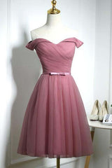 Off Shoulder Sweetheart Tulle Cute Homecoming Dress Party Dress