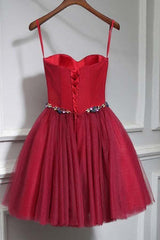 Cute Sweet Neck Short Prom Dress Mini Homecoming Dress