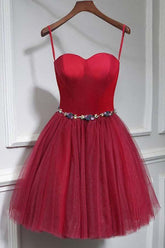 Cute Sweet Neck Short Prom Dress Mini Homecoming Dress
