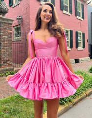 A-line Sweetheart Homecoming Dress with Ruffle