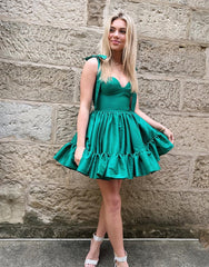 A-line Sweetheart Homecoming Dress with Ruffle