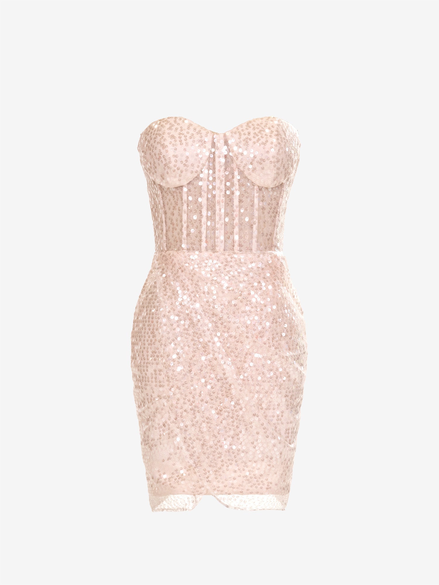 Champagne Bodycorn Sweetheart Sequins Homecoming Dress