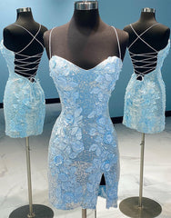 Bodycorn SequinBackless Homecoming Dress with 3D Flowers