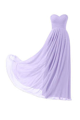 Lilac Chiffon Bridesmaid Dress, Floor Length, Prom Evening Gown