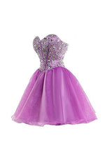 Purple Sweetheart Homecoming Dress Cocktail Prom Dress