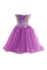 Purple Sweetheart Homecoming Dress Cocktail Prom Dress
