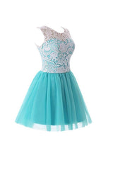 Short Lace Tulle Prom Dresses Homecoming Party Dresses