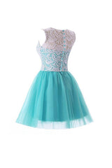 Short Lace Tulle Prom Dresses Homecoming Party Dresses