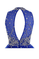 Short Tulle Beaded Homecoming Dress Prom Gown