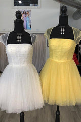 Sparkling Beaded Cap Sleeves Light Sky Blue Homecoming Dress