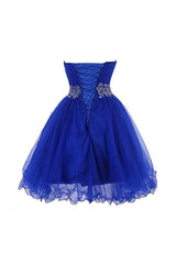 Sweetheart Tulle Cocktail Dress with Beading Homecoming Dress