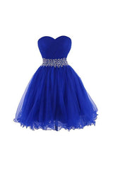 Sweetheart Tulle Cocktail Dress with Beading Homecoming Dress
