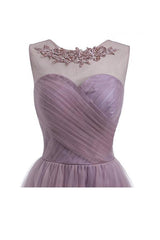 Sweetheart Tulle Light Purple Homecoming Dress Short Prom Dress