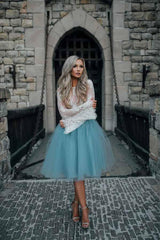 Two-Piece Tulle See Through Long Sleeve Lace Homecoming Dress