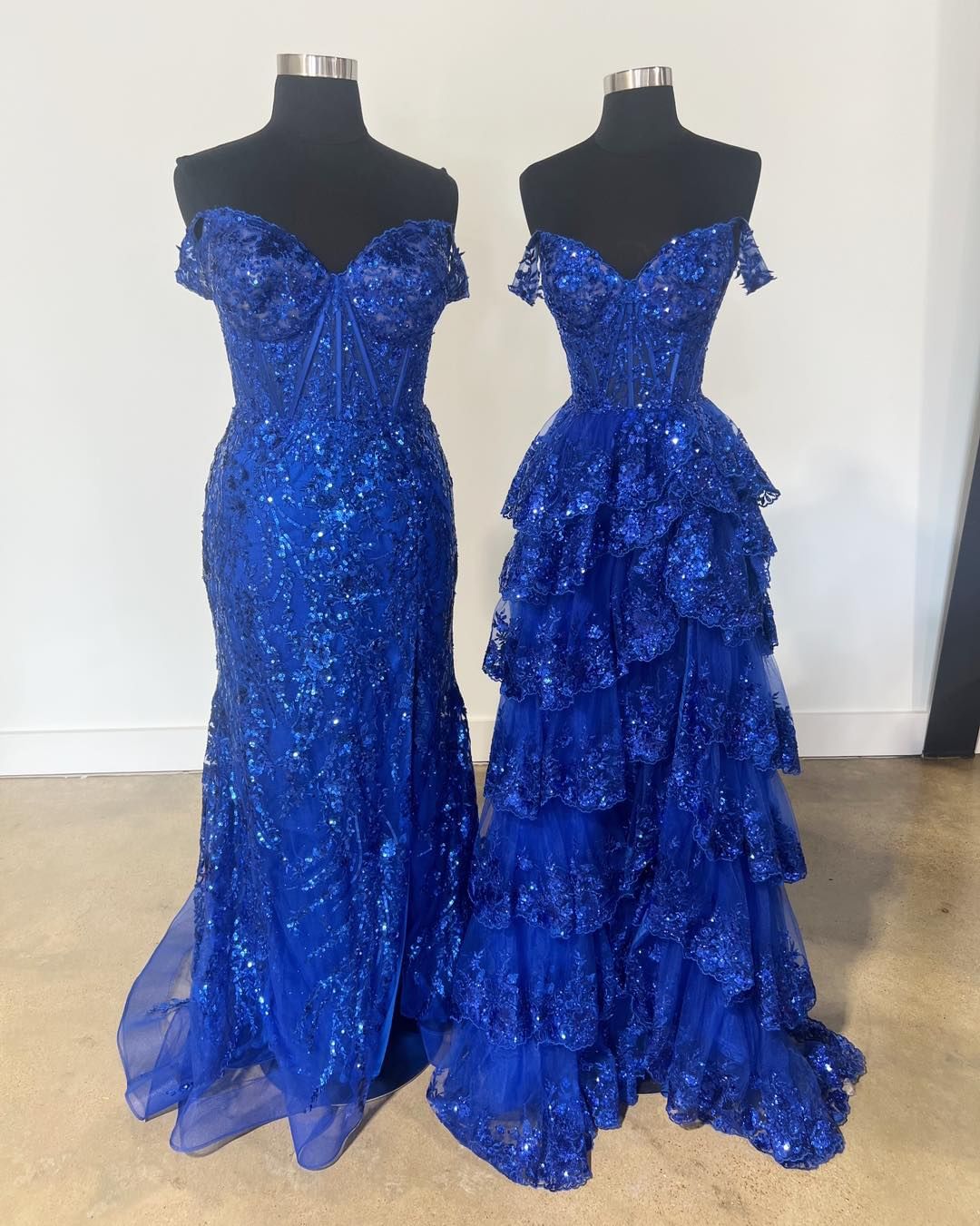 A-Line Lace Off-the-Shoulder Ruched Long Prom Dress with Slit