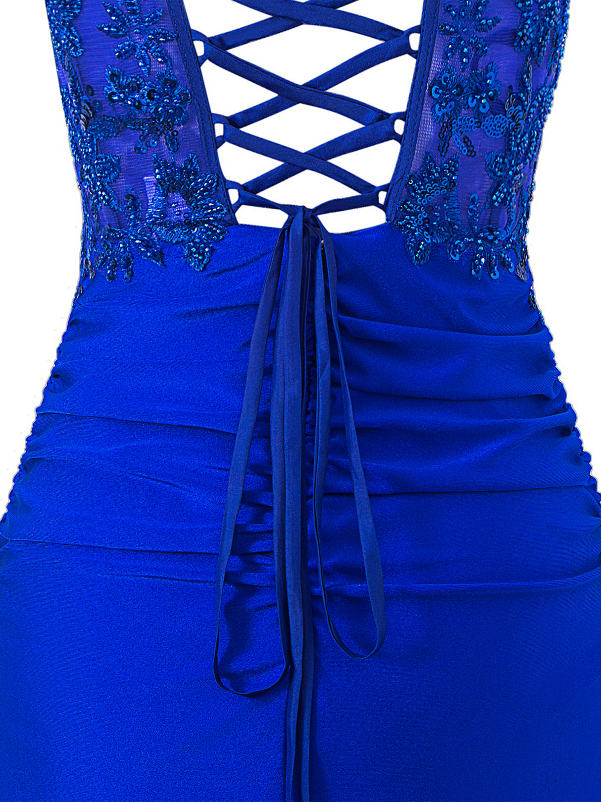 Royal Blue | Bodycorn Short Spaghetti Strap Jersey Homecoming Dress