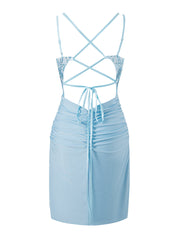 Bodycorn Short V Neck Jersey Homecoming Dress