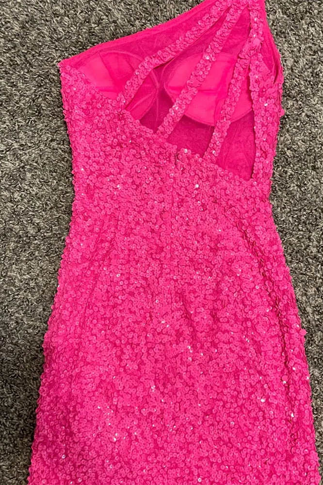 Bodycorn One Shoulder Sequins Homecoming Dress