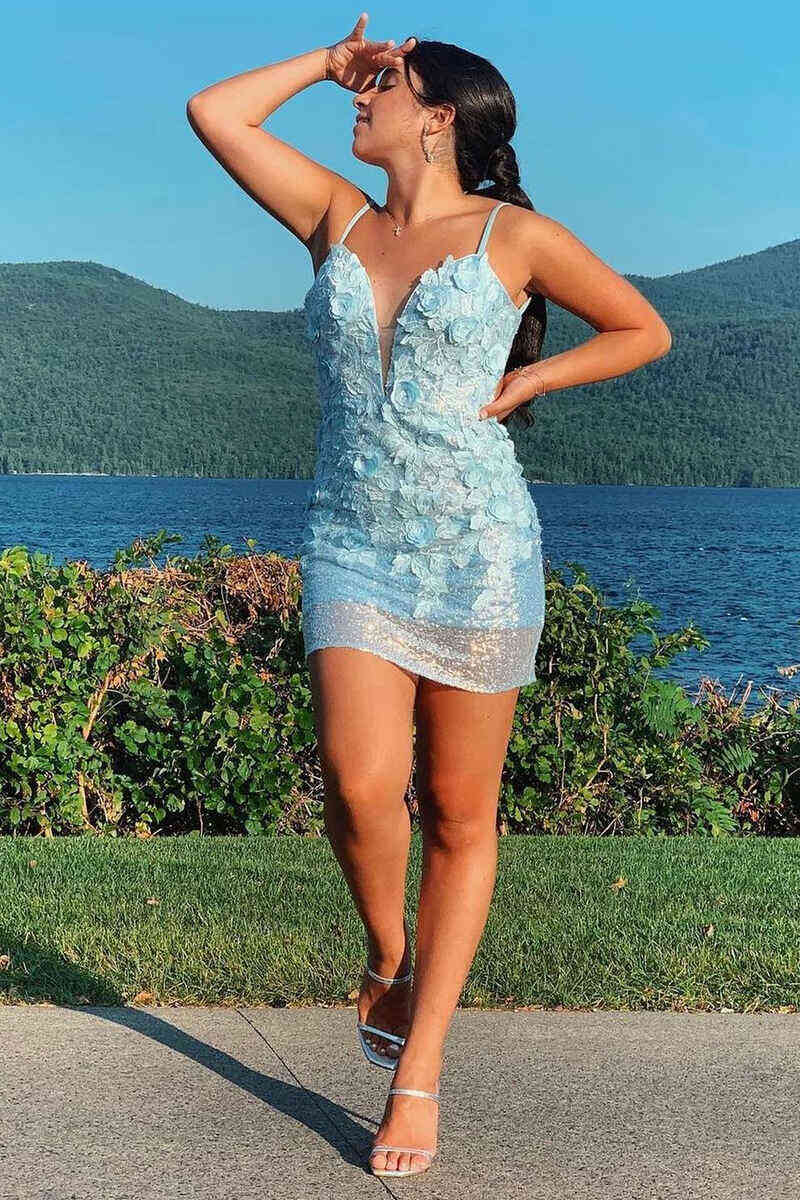 Bodycorn Backless Sequins Homecoming Dress