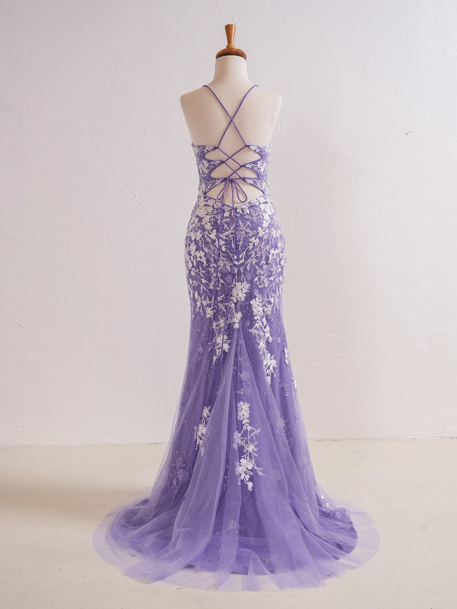 Mermaid Sheath V Neck Long Prom Dress with Appliqued Beading