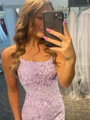 Bodycon Spaghetti Straps Lace Homecoming Dress