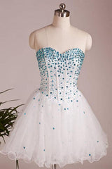 A-Line Sweetheart Neck Short Prom Dress Short Homecoming Dress
