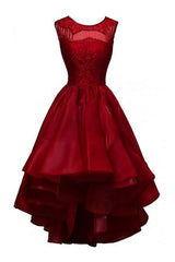 High-Low Organza Beaded Prom Dress Evening Gown Party Dress