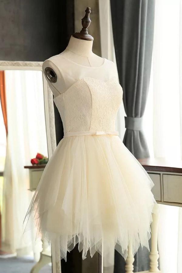 Mini Charming Tulle Short Prom Dress Homecoming Dress