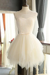 Mini Charming Tulle Short Prom Dress Homecoming Dress