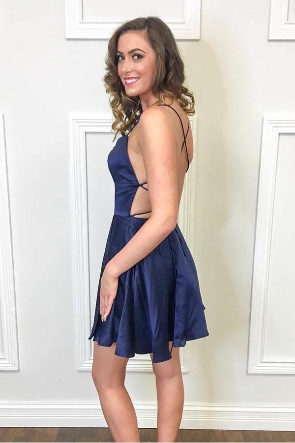 Princess Straps Short Burgundy Prom Dress Homecoming Dress