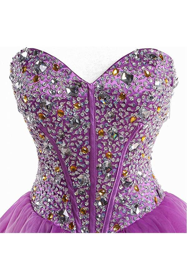 Purple Sweetheart Homecoming Dress Cocktail Prom Dress