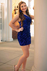Bodycorn One Shoulder Sequins Homecoming Dress