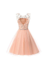 Beaded Short Tulle Homecoming Dress Prom Gown Party Dress
