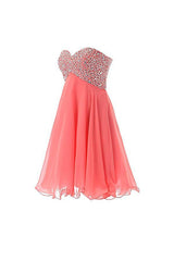 Sweetheart Beaded Prom Gown Short Homecoming Dress