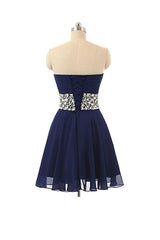 Sweetheart Short Chiffon Crystal Homecoming Dress Party Dress
